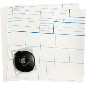 30 Pack FD-258 Fingerprint Kit - Includes Reusable Ink Pad, Instructions, Newest Version (11-1-20) for Fingerprinting SBR & More