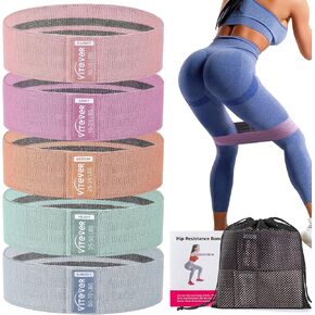 5 Levels Booty Bands Set, Resistance Bands for Working Out, Exercise Bands for Women Legs and Butt, Yoga Starter Set