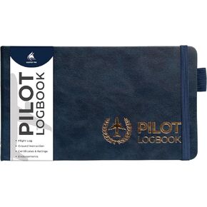Clever Fox Pilot Logbook – Hardcover Flight Log Journal for Professional & Student Pilots – Aircraft Record Book, Aviation Gifts & Gear (Skyline Blue)