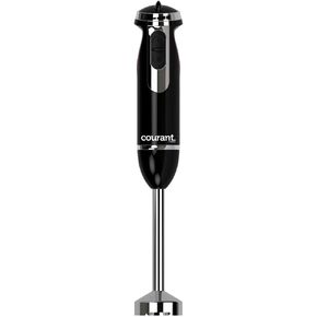 Courant Immersion Hand Blender with Variable Speed, Stainless Steel Blades for Smoothies, Purees, and Soups, Easy-Grip Control" (Black)
