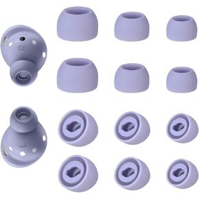 6 Pairs Replacement Eartips for Samsung Galaxy Buds Pro Headphones, Silicone Tips Earbuds Eartips Set, L/M/S Earplug Replacement Accessories-Purple