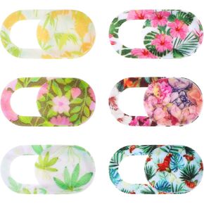 6Pcs Laptop Camera Cover Slide Cute Flower, Ultra Thin Webcam Cover Slide Phone Camera Cover Computer Camera Cover Slide Blocker Slider Fits Laptop Desktop PC Tablet