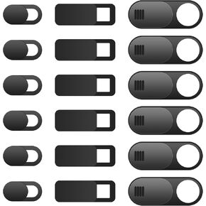 Webcam Camera Cover Slide, 18 Pcs Ultra-Thin Webcam Cover Slide for Laptop, Phone Camera Cover Slide, Computer Camera Cover Slide - Fits Most Laptop Desktop PC Smartphone to Protect Privacy Security