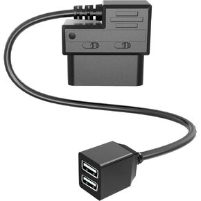 كابل الطاقة الثابت OBD ، محول الطاقة OBD II مع منفذي USB لـ DashCam ، وضع إمدادات الطاقة 24/7/حماية الجهد المنخفض ، كابل شاحن المنفذ OBD 5V 3A متوافق مع Gar‘min Dash Cam
