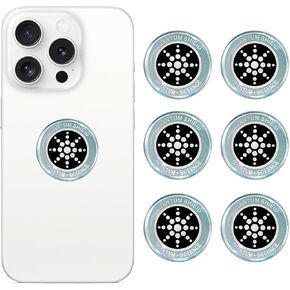 6 Pieces Cell Phone Blocker Protection Neutralizers Stickers for Smart Phones, Tablets Laptops, Computer, WiFi, Priner, TV, Electronic Devices Silver