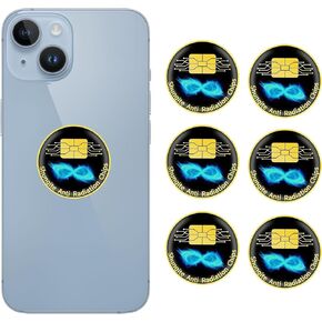 6 Pieces Cell Phone Blocker Protection Neutralizers Stickers for Smart Phones Tablets Laptops Computer WiFi Priner TV Electronic Devices Black