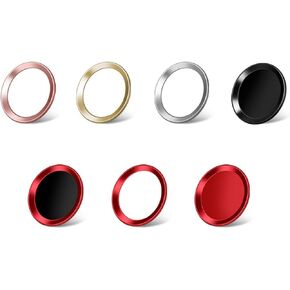 HOMSFOU Metal Home Button Sticker Fingerprint Recognition White