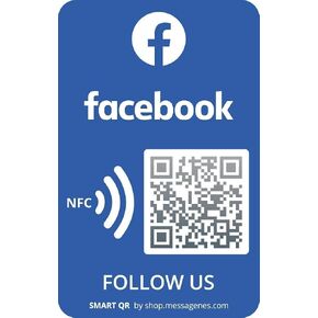 متابعون وأعجّضوا من أجل إعادة الاستخدام لـ Facebook - 1 ملصق - QR & Tap NFC - اتبعنا على Facebook Tap Sticker - iPhone & Android - تعزيز ملصق متابعي - تم إعداده في المنزل | Messagenes