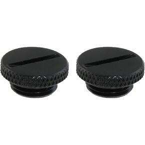 Heyous 2PCS G1/4 Inch Black Brass Water Cooled Plug Fitting with O Ring Stop Fitting Suitable for Computer Water Cooling System Application