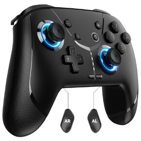 Wireless Switch Controller for Nintendo Switch/Lite/OLED, Bluetooth Game Controller for iPhone/Android/Mobile Phone/PC/Steam/Mac/iPad/TV with Macro/Vibration/Motion Control/Turbo/800mAh Battery