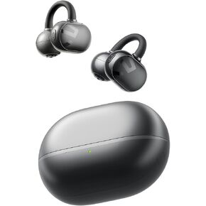 SoundPEATS POP Clip Wireless Open Ear Earbuds, Button Control, Lightweight Comfort Headphones, 30H Playtime, IPX5 Waterproof, Bluetooth 5.4 Immersive Audio Earphones for Sports Running Working, Beige