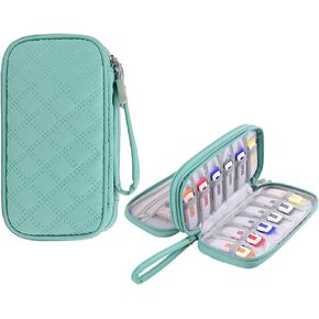 DDgro USB Flash Drive Case, USB Holder Organizer Storage Bag for Samsung/Sandisk USB Memory/StickJump Drive/SD Card/Thumb Drive/Cable with 18 Slots (Green)