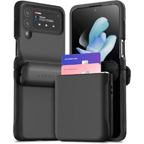 VRS DESIGN Terra Guard Modern GO Phone Case for Galaxy Z Flip 4 5G (2022), Premium Modern Neat Style Spring-Loaded Hinge Cover Wallet Case (Pink Sand) in Kuwait