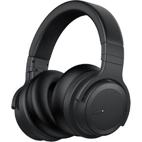 SE7 Hybrid Active Noise Cancelling Headphones Wireless Bluetooth Headphones Noise canceling Wireless Headphones Over Ear, ENC Calls, Deep Bass, Bluetooth 5.2, 30H for Enjoy, Jet Black