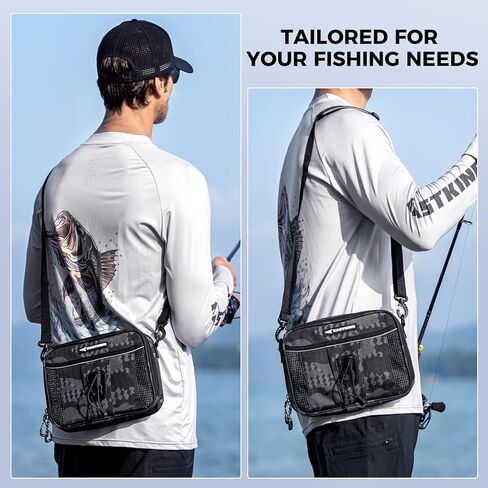 KastKing BaitSpace Detachable Bait Binder Tackle Bag – Large Clear Sleeves, Durable 900D Water-resistant Fabric, Soft Plastic Bait Storage For Hooks, Sinkers & Fishing Accessories in Kuwait