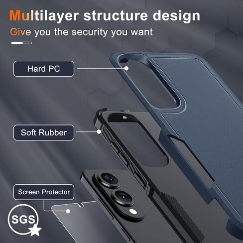 RMOCR Case for Samsung Galaxy S25 Plus, Full Body Heavy Duty Rugged Shockproof Protective Phone Cover with Lanyard Strap, Tempered Glass Screen Protector and Camera Lens Cover, Mint Green in Saudi Arabia