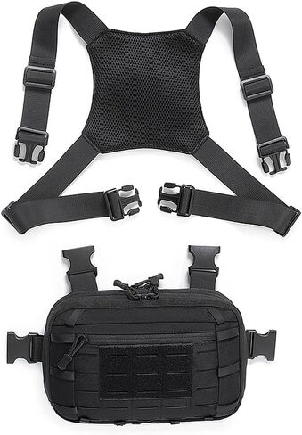 Tactical Chest Pack EDC Chest Bag Utility Molle Chest Rig Pouch with CCW Compartment Adjustable Strap Admin Pouch in Kuwait