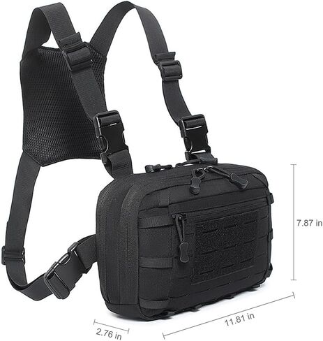 Tactical Chest Pack EDC Chest Bag Utility Molle Chest Rig Pouch with CCW Compartment Adjustable Strap Admin Pouch in Kuwait
