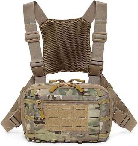 Tactical Chest Pack EDC Chest Bag Utility Molle Chest Rig Pouch with CCW Compartment Adjustable Strap Admin Pouch in Kuwait