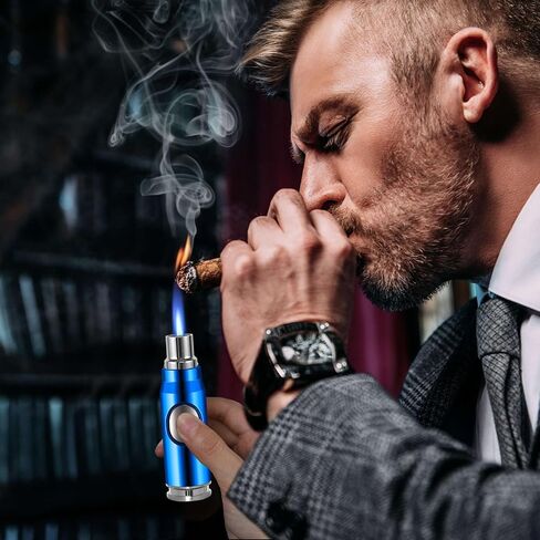 NAVPEAK ROINPACH BUTANE Torch Lighter - رصاصة أخف طائرة قابلة لإعادة الملء على شكل شموع ، في الهواء الطلق ، والحلويات ، والخبز ، معدات البقاء على قيد الحياة في الطوارئ (غير مدرجة) (الذهب) (الذهب) in Kuwait