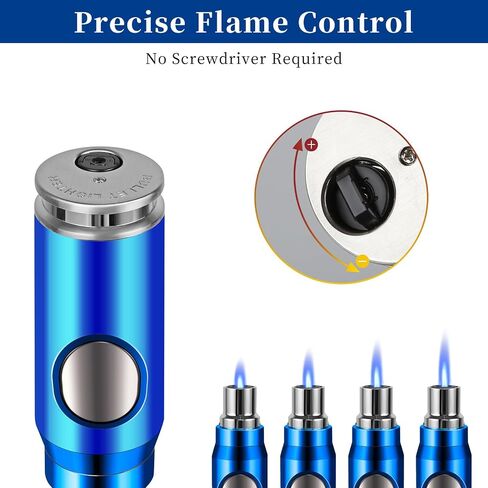 NAVPEAK ROINPACH BUTANE Torch Lighter - رصاصة أخف طائرة قابلة لإعادة الملء على شكل شموع ، في الهواء الطلق ، والحلويات ، والخبز ، معدات البقاء على قيد الحياة في الطوارئ (غير مدرجة) (الذهب) (الذهب) in Kuwait