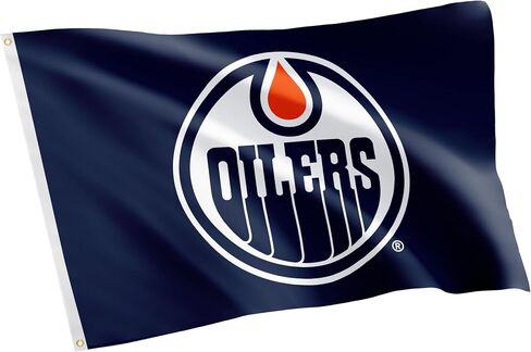 Desert Cactus Edmonton Oilers Flag NHL 100% Polyester Indoor Outdoor 3x5 feet National Hockey League Team (Design #1) in Saudi Arabia