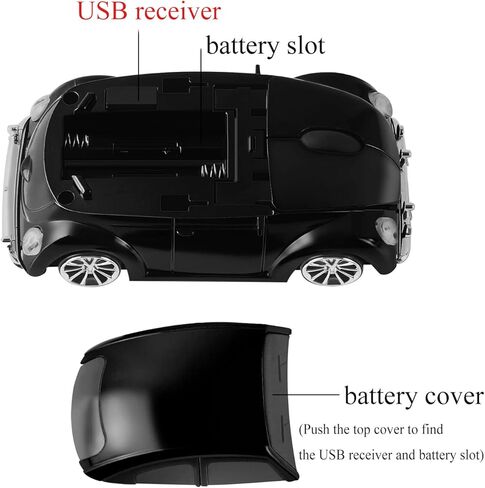 فأر USBKingdom اللاسلكي ، 2.4 جيجا هرتز اللاسلكي ماوس الماوس البارد ثلاثي الأبعاد شكل السيارة الفئران البصرية البصرية مع جهاز استقبال USB لجهاز الكمبيوتر المحمول الكمبيوتر المحمول 1600DPI الأصفر in Kuwait