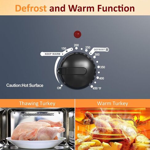 Sunvivi Electric Roaster ، 26 Quart Roasting Oven مع مقلاة قابلة للإزالة للغطاء ذاتيًا ، فرن محموم من الديك الرومي مع مقابض تهدئة من 150 إلى 450 فهرنهايت ، رمادي ، رمادي in Saudi Arabia