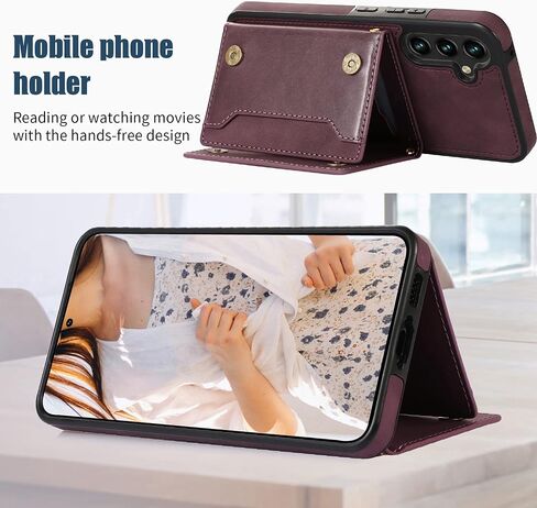 CCSmall for Samsung Galaxy A54 5G Crossbody Wallet Case for Women, Bling Glitter PU Leather Phone Case with RFID Blocking Card Holder Cover for Samsung Galaxy A54 5G SZ Purple in Saudi Arabia