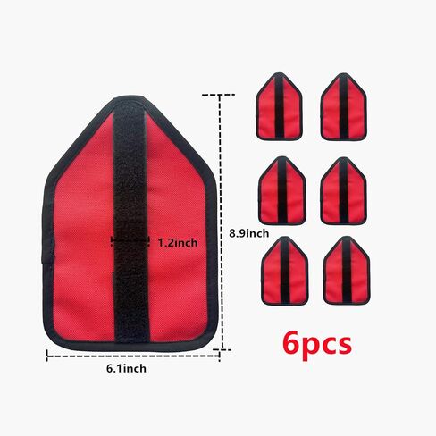 6 Pack Trapezoidal Pack Fishing Rod Armor Fishing Lure Wrap Fishing Rod Tie Velcro Durable Fish Hook Cover Fishing Lure Storage Protector Fishing Gloves for Outdoor Camping Ensure Fishermen's Safety in Kuwait