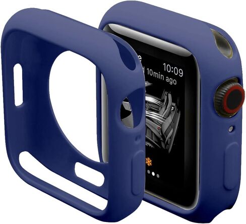 Ultra Thin Soft TPU Bumper Case Compatible for iWatch Apple Watch Series SE 6/5/4, 40mm Black in Saudi Arabia