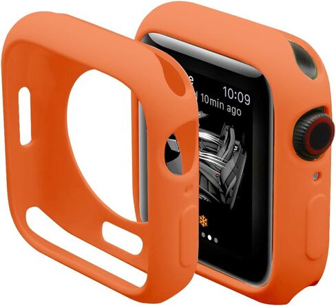 Ultra Thin Soft TPU Bumper Case Compatible for iWatch Apple Watch Series SE 6/5/4, 40mm Black in Saudi Arabia