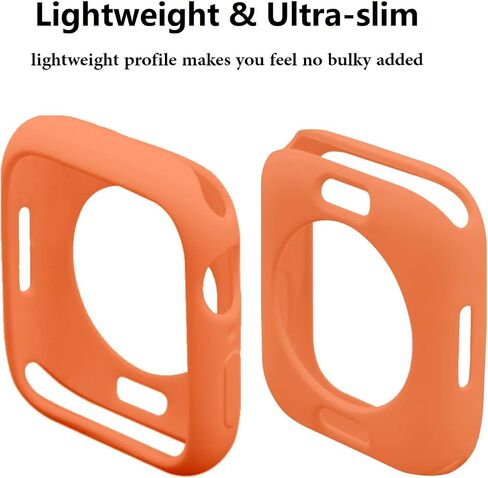 Ultra Thin Soft TPU Bumper Case Compatible for iWatch Apple Watch Series SE 6/5/4, 40mm Black in Saudi Arabia