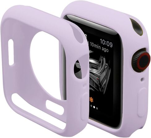Ultra Thin Soft TPU Bumper Case Compatible for iWatch Apple Watch Series SE 6/5/4, 40mm Black in Saudi Arabia