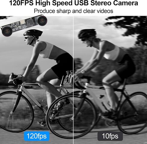 MMlove Monochrome USB Stereo Camera Module with Synchronous Dual Lens and Global Shutter,800P 120fps Wide Angle High Speed 3D Webcam, for VR Face Recognition,PC/Laptop/Raspberry Pi in Saudi Arabia