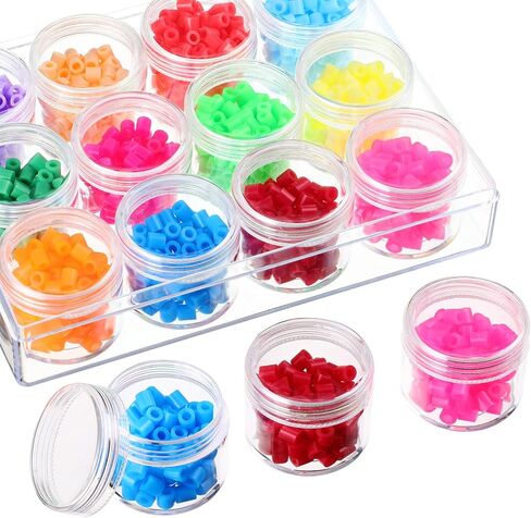 Blulu Clear Bead Organizer Bead Storage Storage Storage Storage مع 12 صندوقًا (1.9 × 1.5 × 1.5 بوصة) in Saudi Arabia