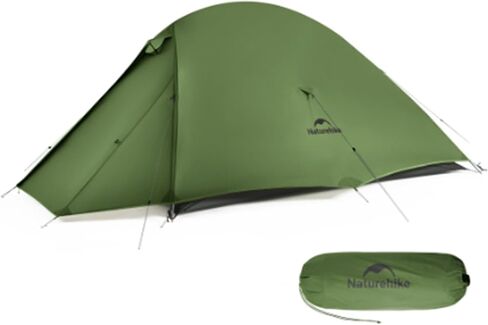 NatureHike 2024 Cloud Up Pro Tent ، ترقية الخيام الخفيفة ، 1.23 كجم/2.7 رطل ، خيمة مزدوجة شخص واحد ، للتخييم الدورة ، الظهر ، المشي لمسافات طويلة ، ذاتية ، البناء ، إعداد سهل. in Kuwait