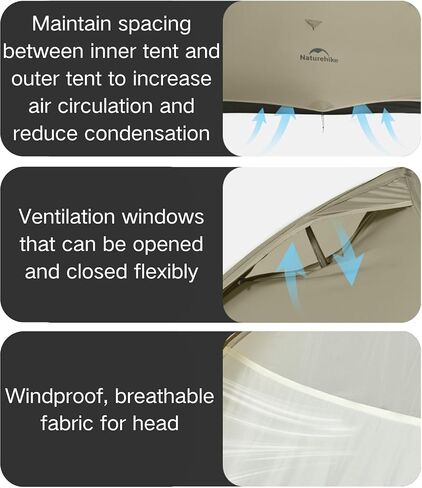 NatureHike 2024 Cloud Up Pro Tent ، ترقية الخيام الخفيفة ، 1.23 كجم/2.7 رطل ، خيمة مزدوجة شخص واحد ، للتخييم الدورة ، الظهر ، المشي لمسافات طويلة ، ذاتية ، البناء ، إعداد سهل. in Kuwait
