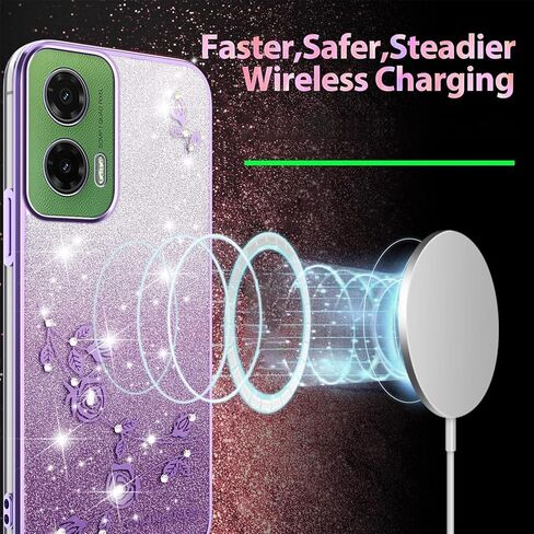 CCSmall for Xiaomi Redmi Note 14 Pro+ Bling Case Crossbody Lanyard for Woman Girls, Glitter Diamond Flower with Shoulder Strap & Wristband Cute Sparkle Cover Case for Redmi Note 14 Pro Plus YSH Rose in Saudi Arabia