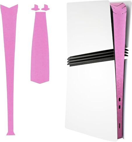 Luck&Link Skin Sticker for PS5 Console Center Part Protection Texture Sticker,for PS5 Disc Edition Host Middle Strip Texture Skin Scratch Resistant (Honeycomb-Pink, PS5(2020)) in Kuwait