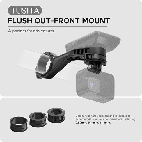 TUSITA Flush Out Front Mount Compatible with Wahoo Elemnt GPS Bike Computer, Fit 22.2mm 25.4mm 31.8mm Handlebar in Saudi Arabia