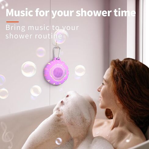 HEYSONG Bluetooth Shower Speaker, IP67 Waterproof, Portable, Clear Sound in Kuwait