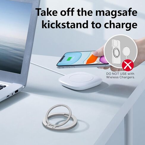 Magnetic Phone Ring Holder,ZXM Magnetic Phone Grip with Kickstand for iPhone,Magnetic Cell Phone Grip Stand Ring,X7 for Magsafe Kickstand for iPhone 16 15 14 13 Pro Max Plus&Huawei,Samsung (Black) in Saudi Arabia