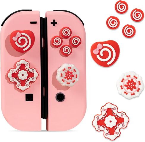 مجموعة أغطية زر Jusy Cross D-Pad ، متوافقة مع Nintendo Switch/OLED ، Star 3D Sixy Silicone Buttons Cover Cover Cover Cover ، Black/Purple in Kuwait