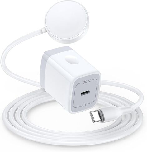 Samsung Watch Charger Pad Magnetic Wireless Fast Charging Cable for Samsung Galaxy Watch 7/6/6 Classic/5/5 Pro/4/4 Classic/3/Active 2,20W USB C Fast Charger Block with Wireless Watch Charger Cord 3FT in Saudi Arabia