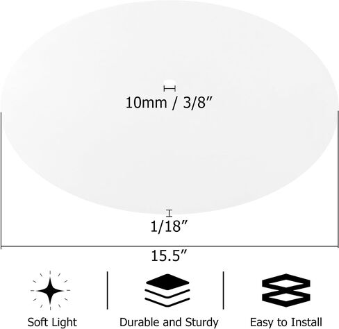 GO&SO 2 PCS Round Lamp Shades Diffuser 11.5" Diameter with 3/8" Center Hole in Saudi Arabia
