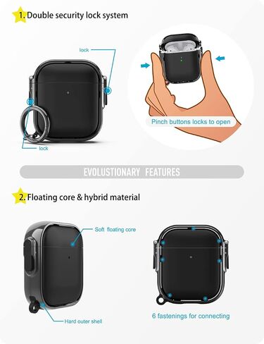 لحالة Airpod Pro 2 ، Airpods Pro Case مع Lock ، Airpods Pro 2 Case for Women Men (Rose) in Saudi Arabia