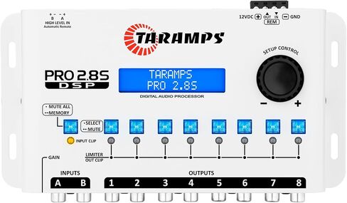 Taramps Pro 2.8S Black - 8-Way Audio Processor Equalizer in Saudi Arabia