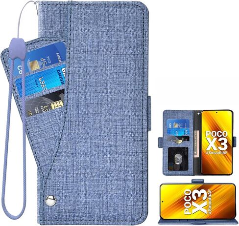 حالة الهاتف ASUWISH ل Xiaomi Poco X3 Pro/PoCox3 NFC/POCO X3 محفظة مع حامي شاشة زجاجية مزقف ، in Saudi Arabia