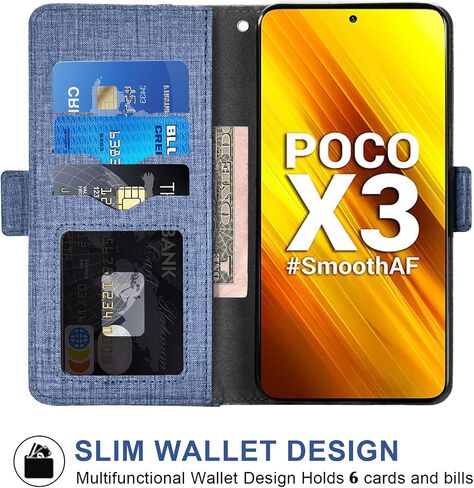 حالة الهاتف ASUWISH ل Xiaomi Poco X3 Pro/PoCox3 NFC/POCO X3 محفظة مع حامي شاشة زجاجية مزقف ، in Saudi Arabia